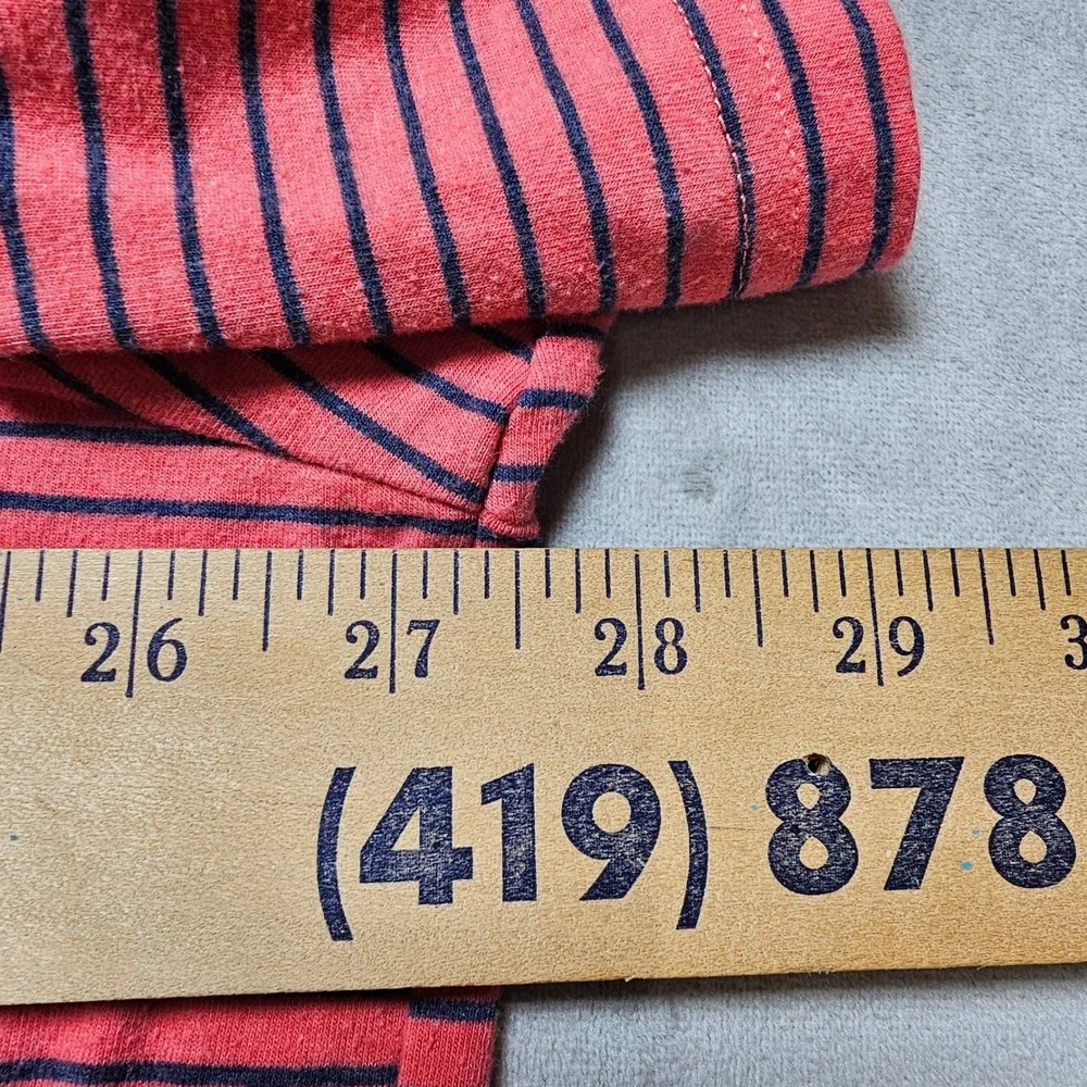 Polo Ralph Lauren Mens XXL Performance Polo Shirt Coral Pink Navy Blue‎ Striped
